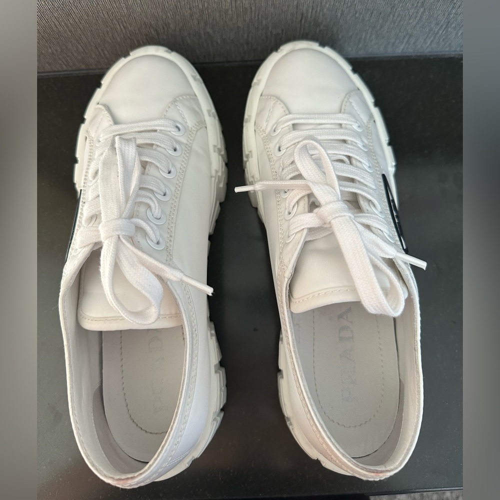 Prada Logo Lug Platform Sneaker - Picture 7 of 11